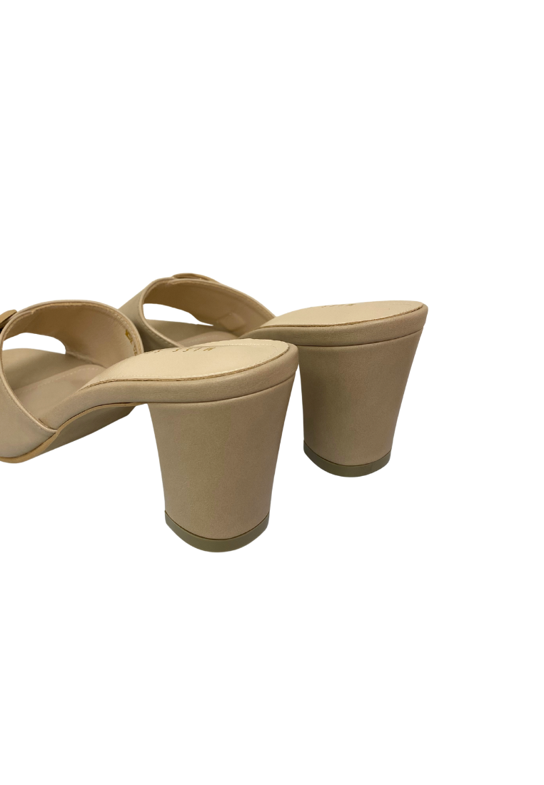 Buckle Sandal heels by Miss Suri - Nude
