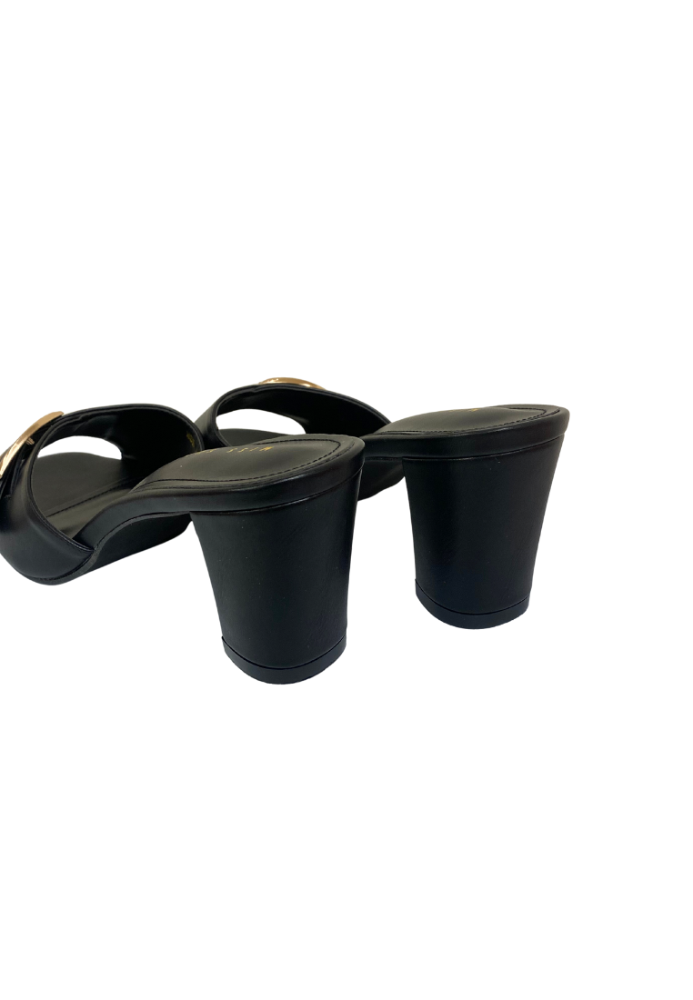 Buckle Sandal heels by Miss Suri - Black
