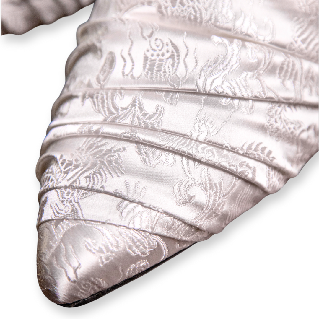 Dragon Brocade Heels (White) - BEHATI x SURI