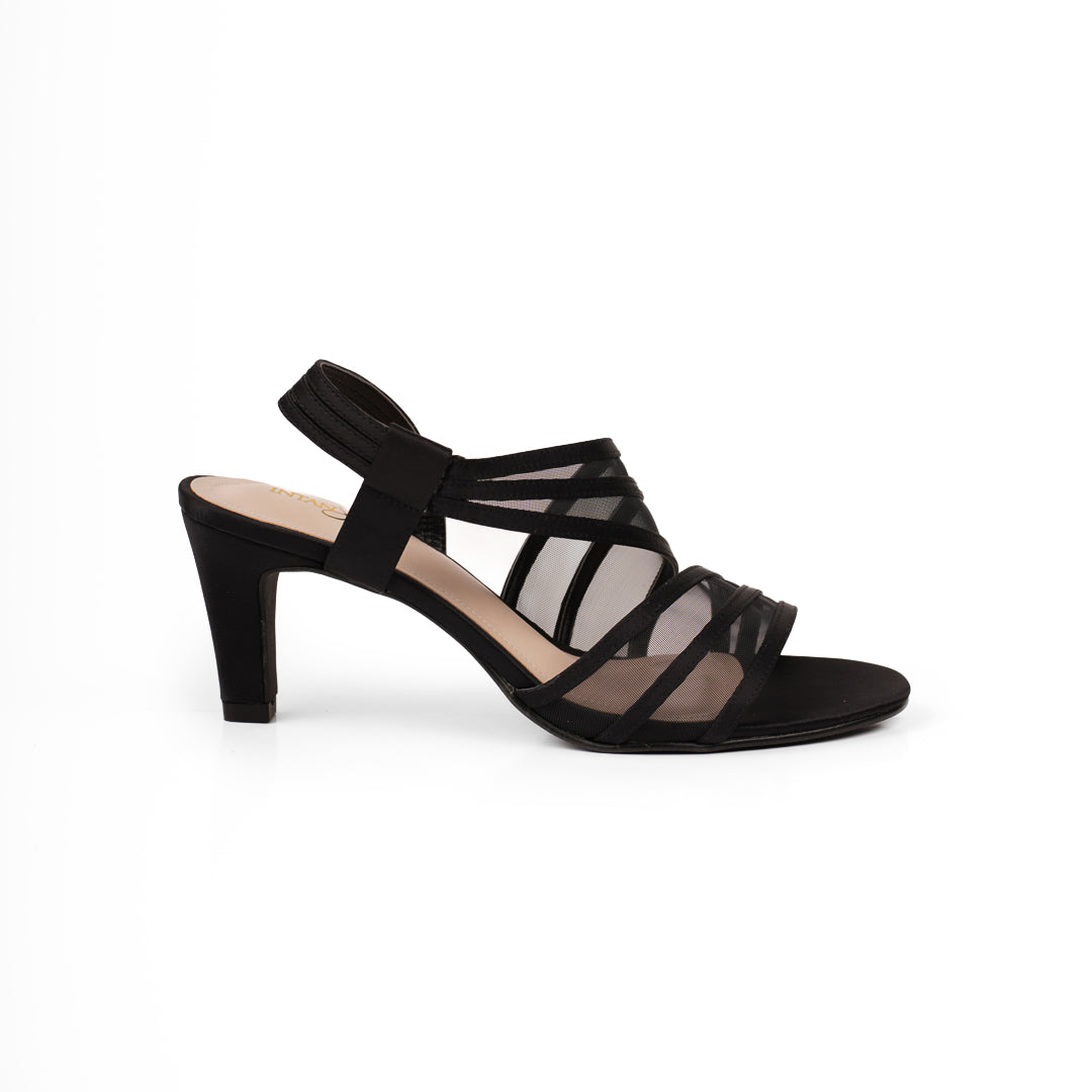 Asymmetric heels by IntanSuri - black