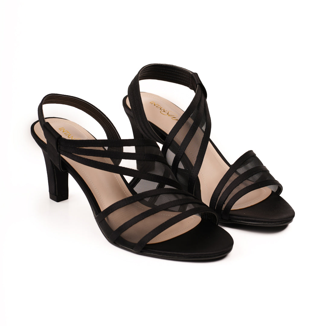 Asymmetric heels by IntanSuri - pink