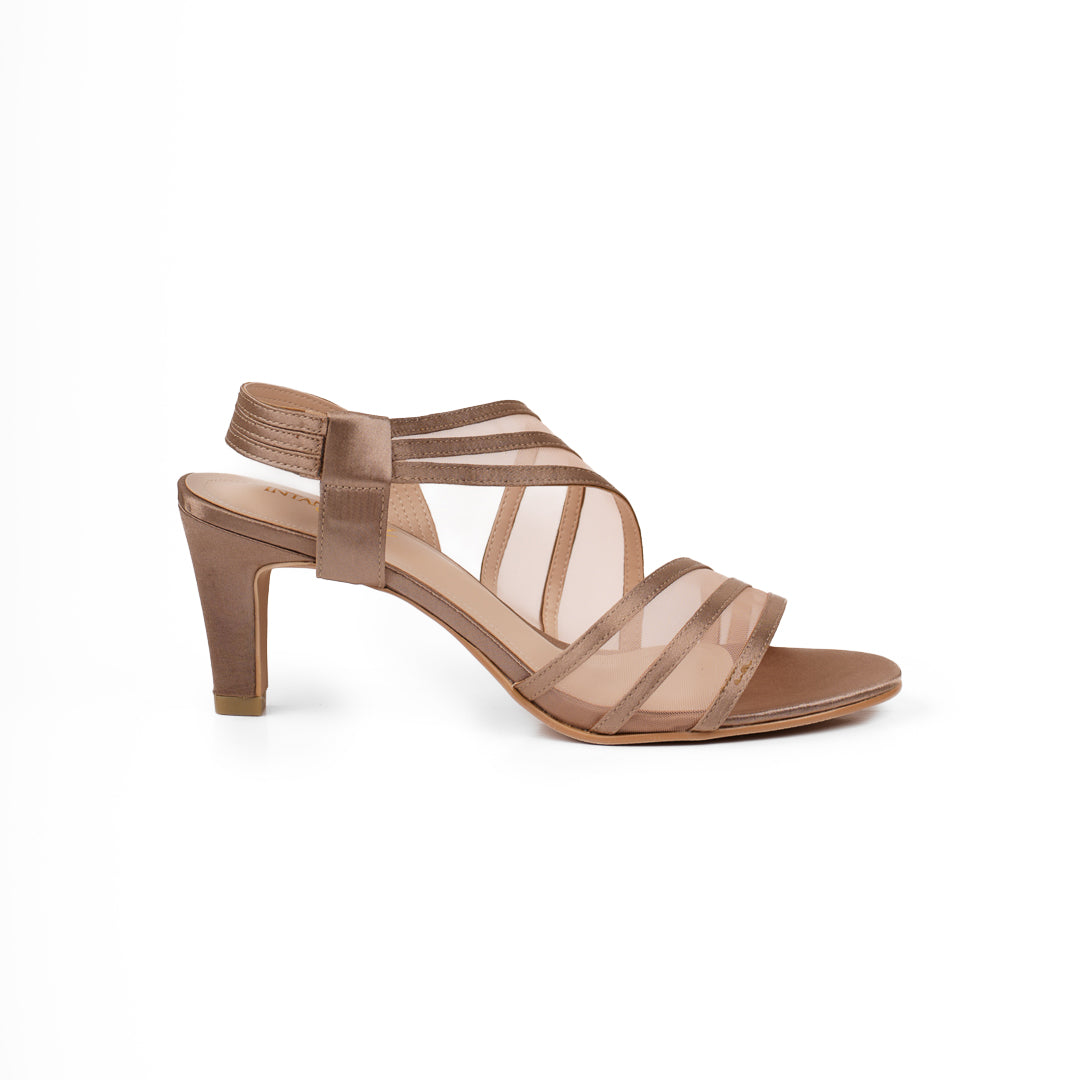 Asymmetric heels by IntanSuri - brown