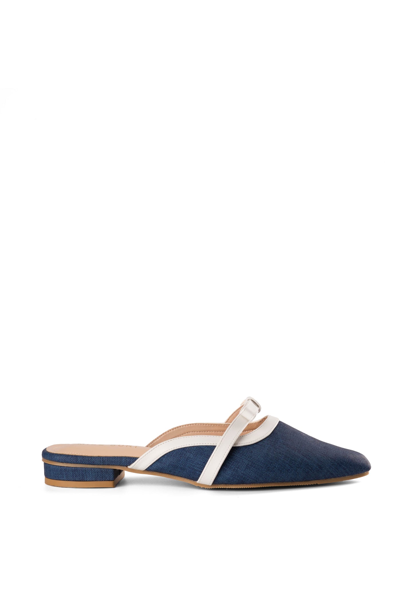 Denim Contrast Mule by Miss Suri