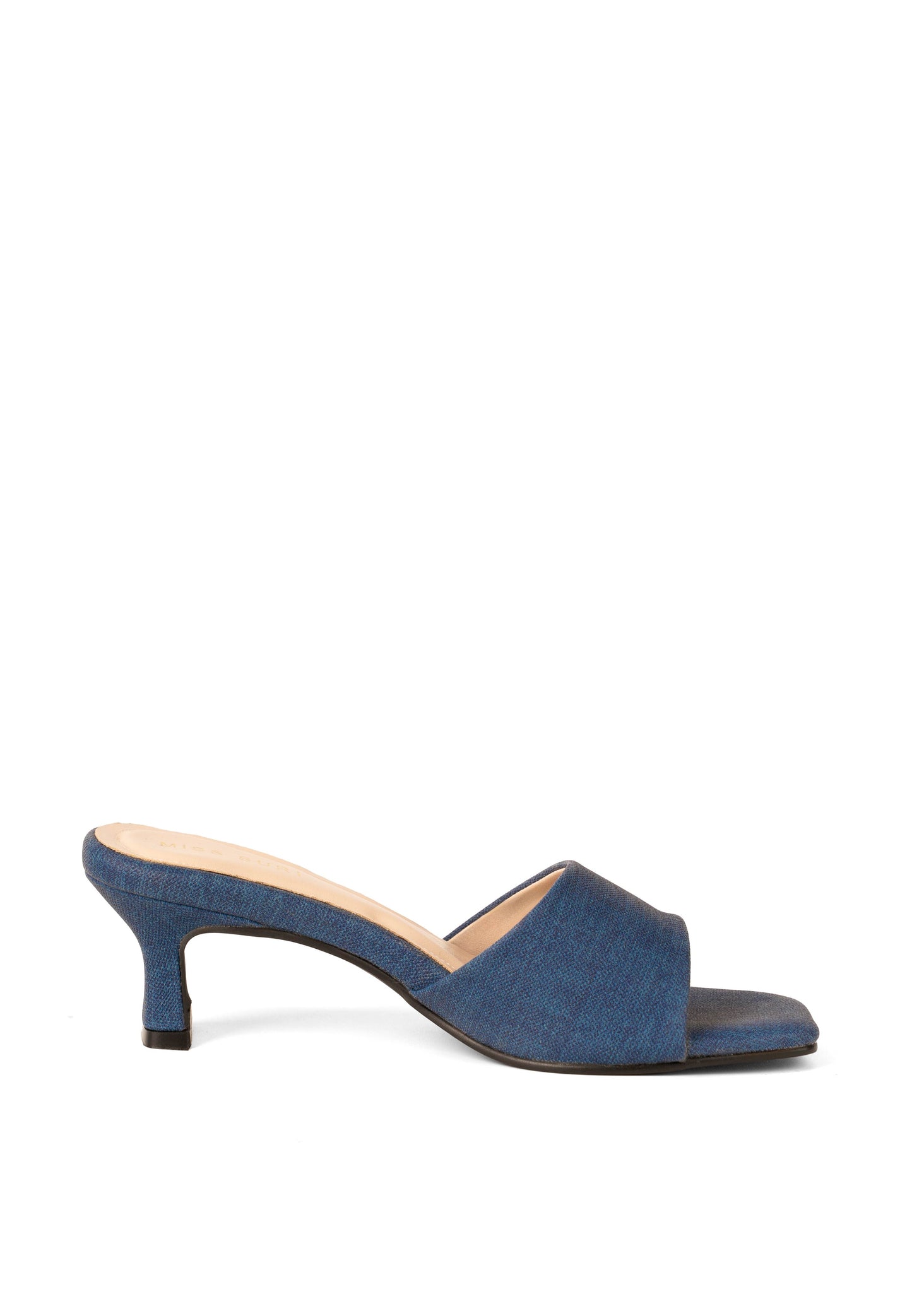 Denim Muse Mule Heels by Miss Suri