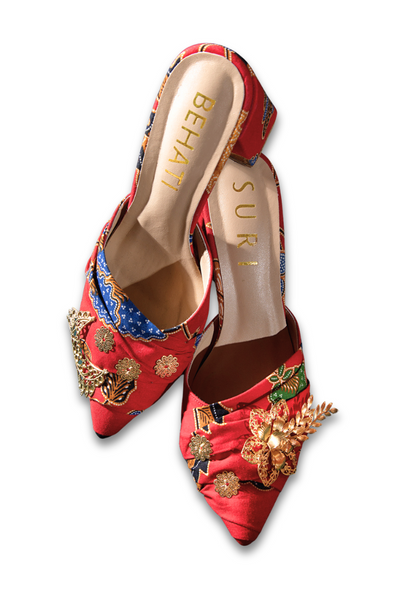 Batik Heels (Red) - BEHATI x SURI