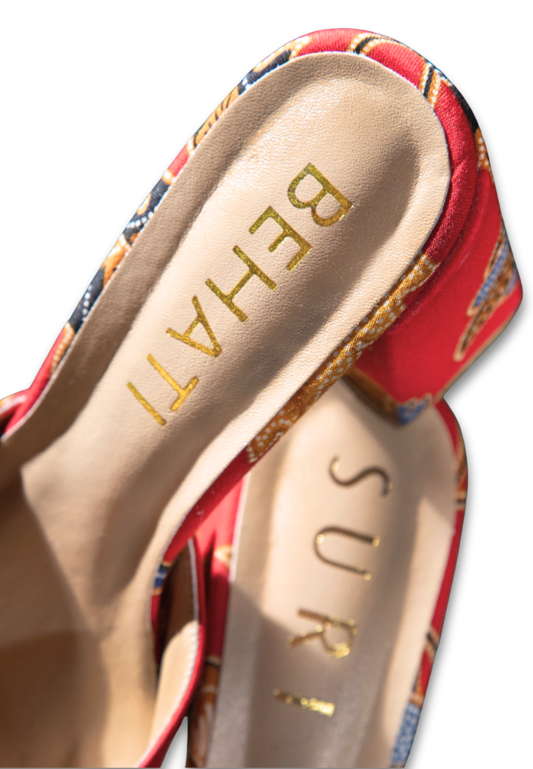Batik Heels (Red) - BEHATI x SURI