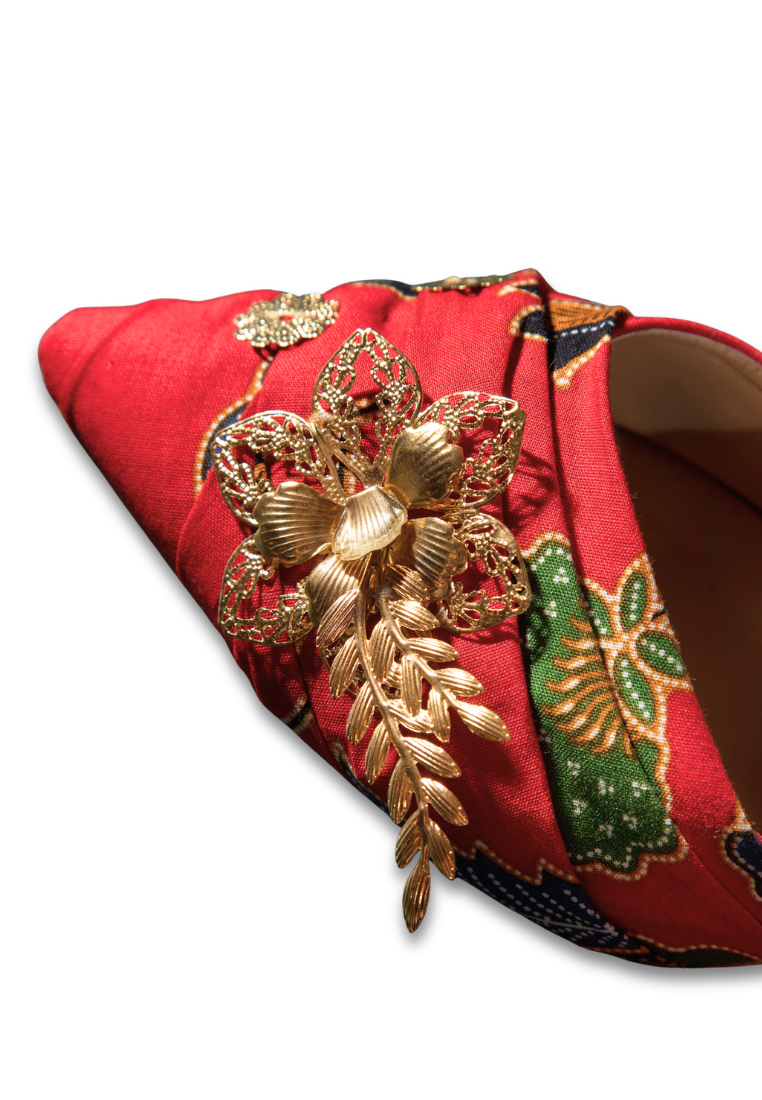 Batik Heels (Red) - BEHATI x SURI