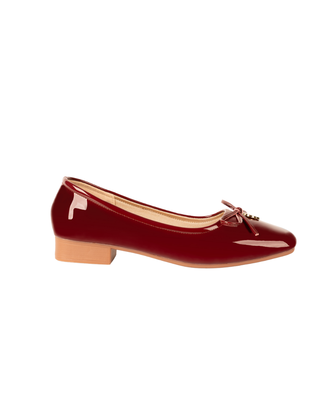 Dolly Dreams Bow Flat by Miss Suri- Maroon