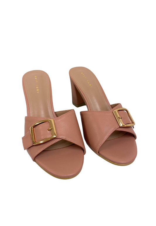Buckle Sandal heels by Miss Suri - Pink