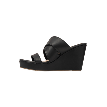 Cross Wedges by Miss Suri - Black