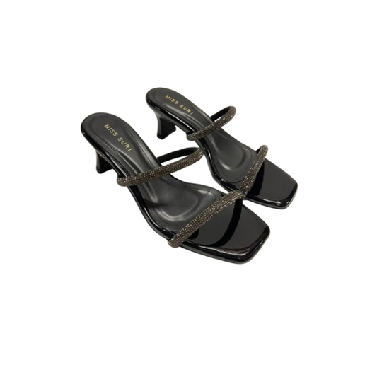 Amber Glitter Heel by Intansuri- Black