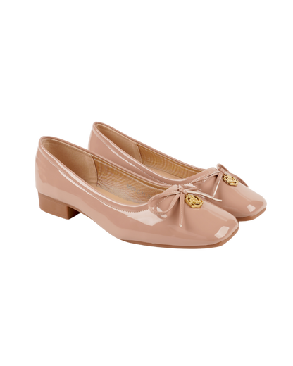 Dolly Dreams Bow Flat by Miss Suri- Maroon