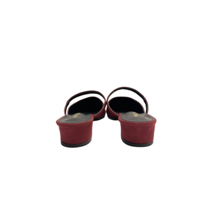 Glam Strap Mules by Miss Suri - Maroon