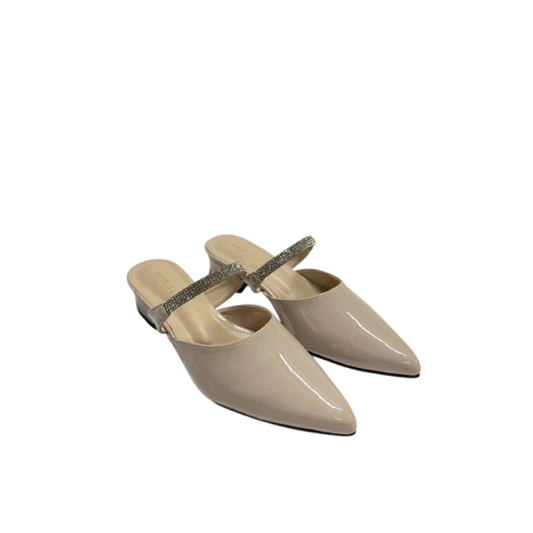 Glam Strap Mules by Miss Suri - Beige