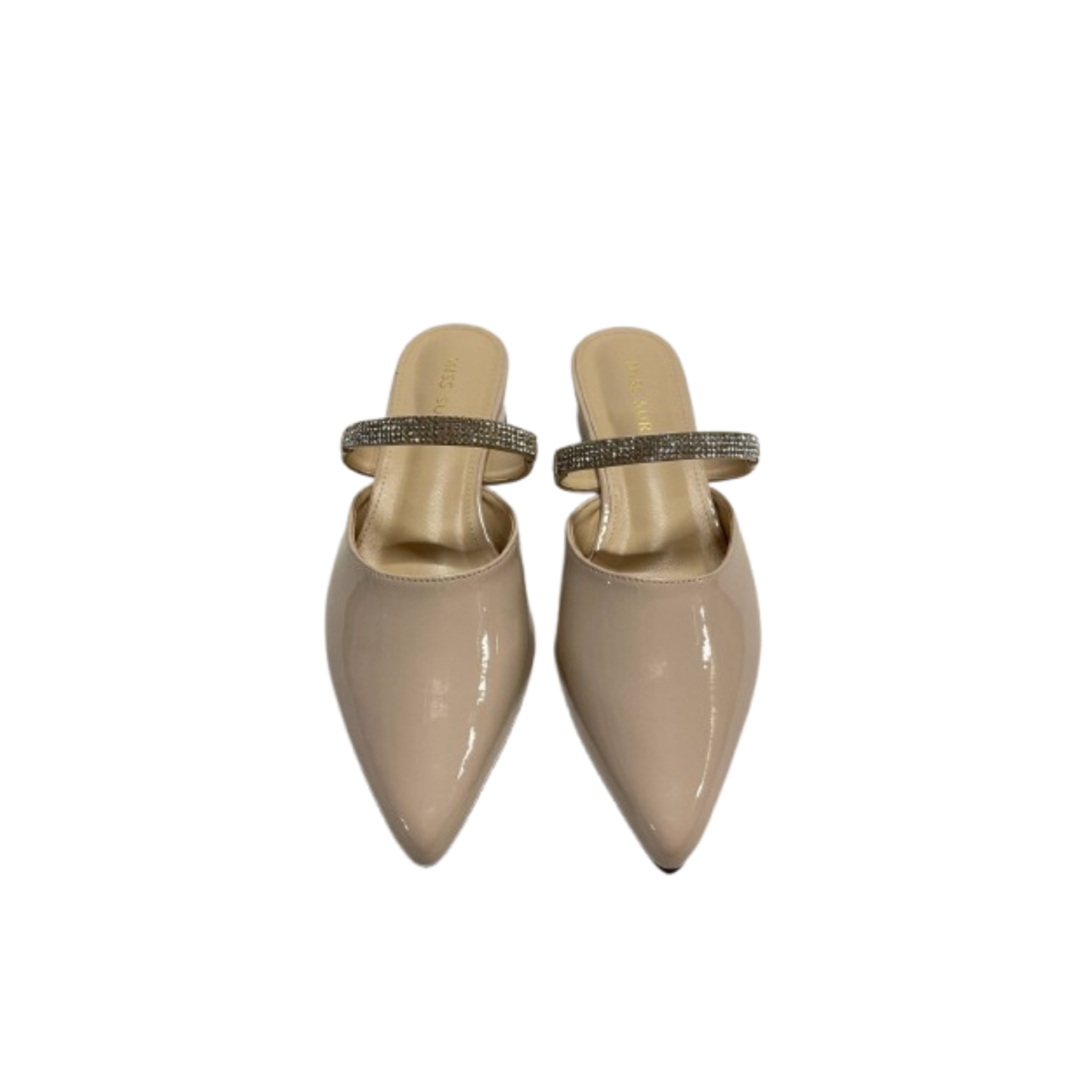 Glam Strap Mules by Miss Suri - Beige