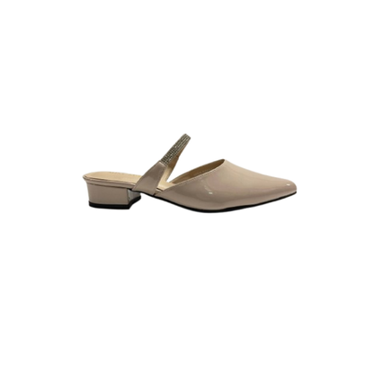 Glam Strap Mules by Miss Suri - Beige