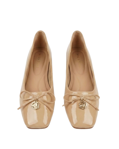 Dolly Dreams Bow Flat by Miss Suri- Nude