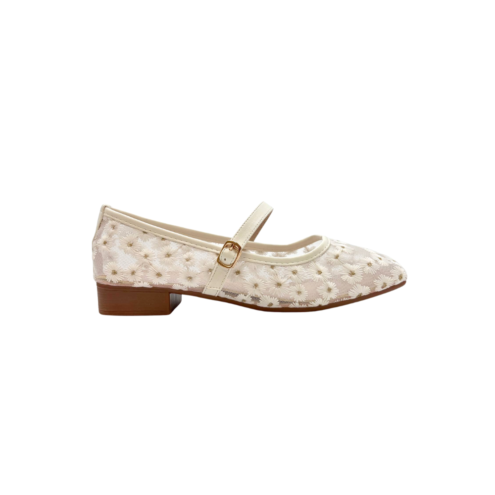 Della Ballet Flats - White
