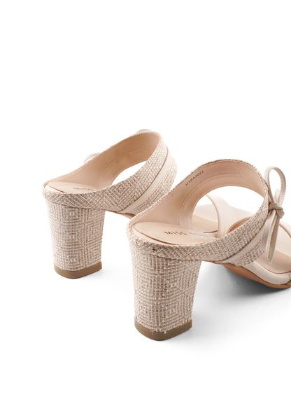 The Alora Ribbon Heels by Miss Suri - Khaki