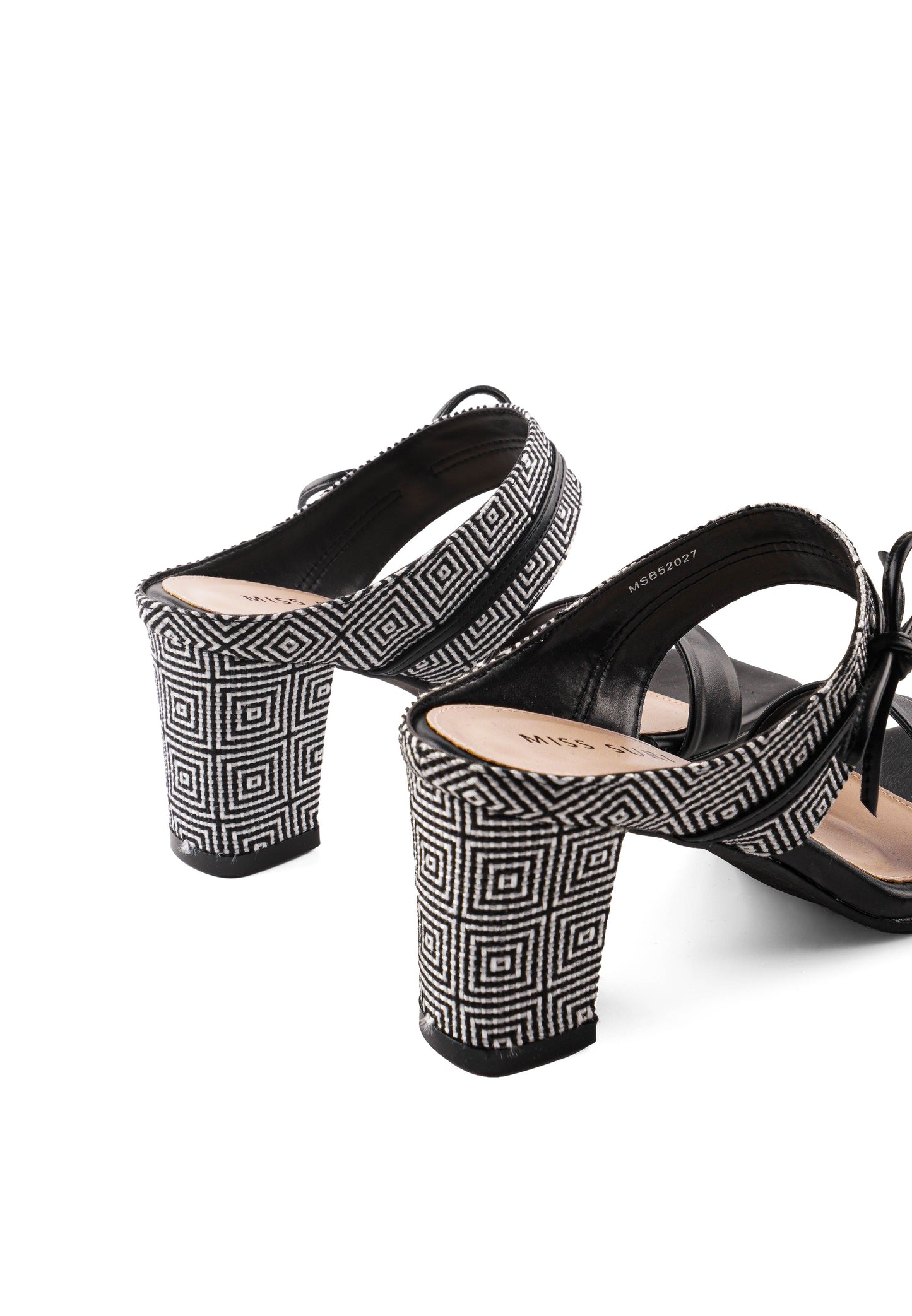 The Alora Ribbon Heels by Miss Suri - Black