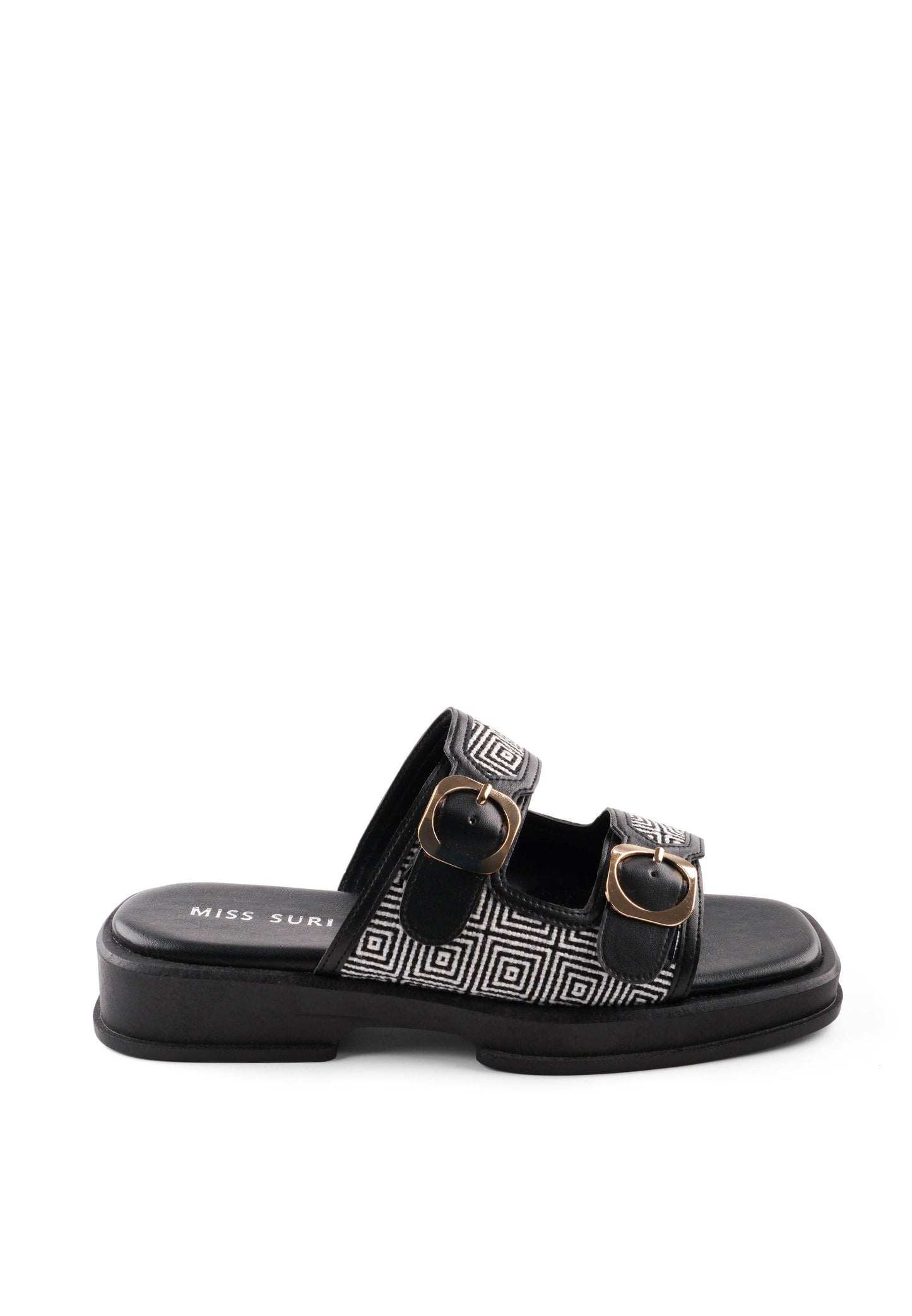 The Urban Block Sandal by Miss Suri - Black