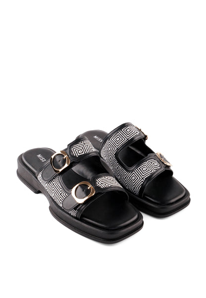 The Urban Block Sandal by Miss Suri - Black