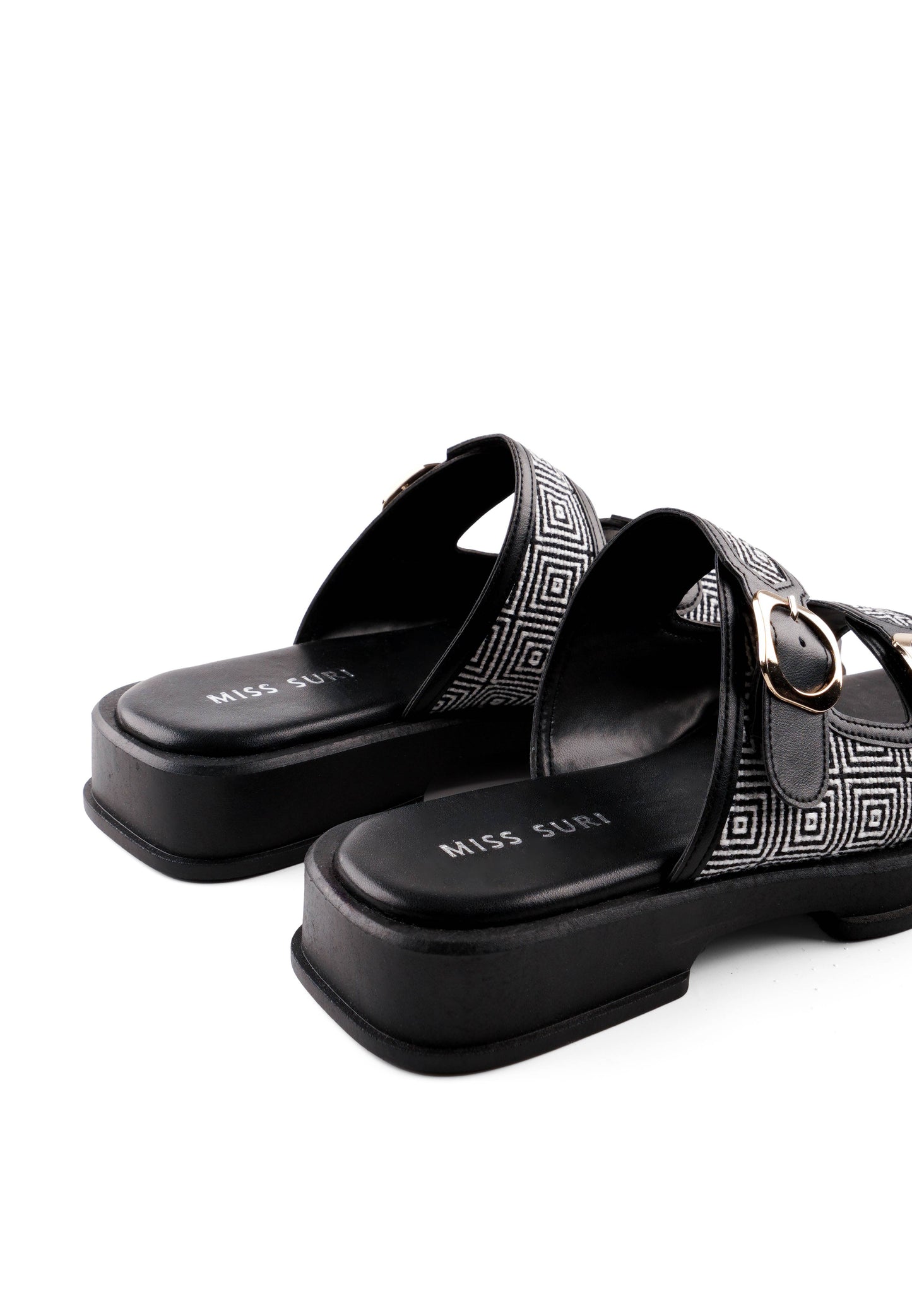 The Urban Block Sandal by Miss Suri - Black