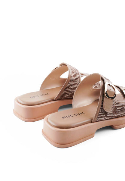 The Urban Block Sandal by Miss Suri - Brown