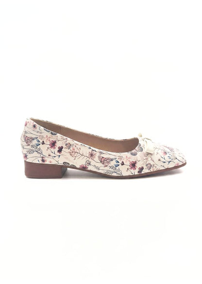 Camellia Bliss Ballet Flats by Miss Suri - White