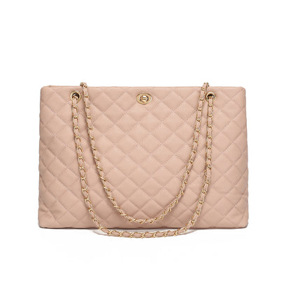 Quilted Leather Tote by Miss Suri - Black