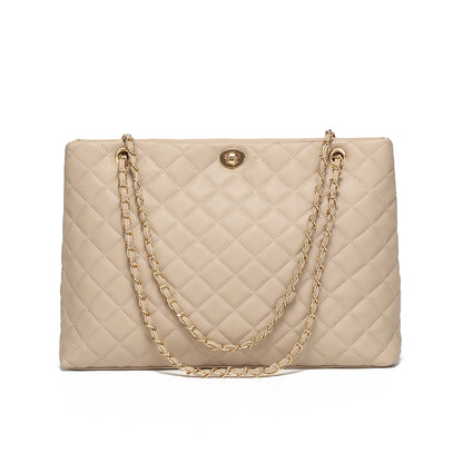 Quilted Leather Tote by Miss Suri - Black