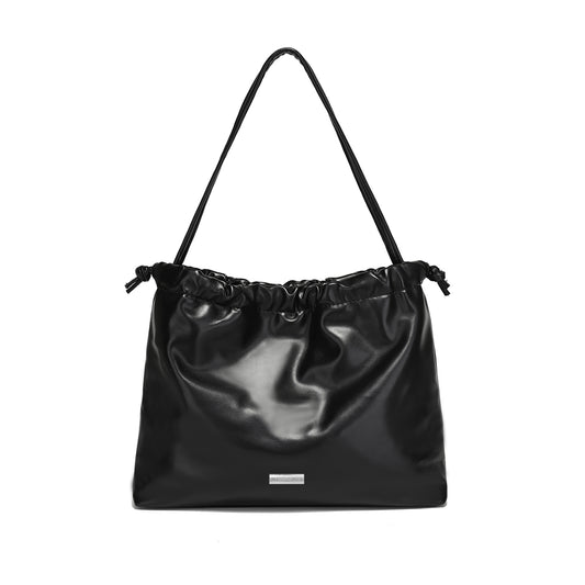 Drawstring Tote bag by Miss Suri - Black