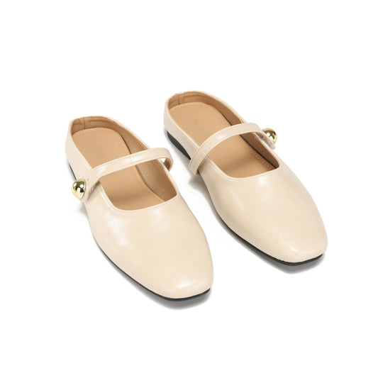 Slip On Flats by Miss Suri - Beige