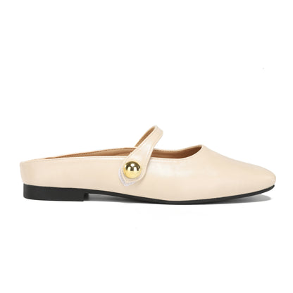 Slip On Flats by Miss Suri - Beige