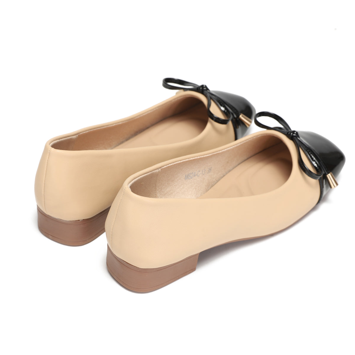 Bow Flat by Miss Suri - Nude/Black