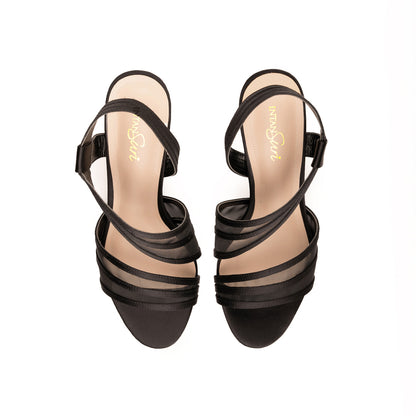 Asymmetric heels by IntanSuri - black