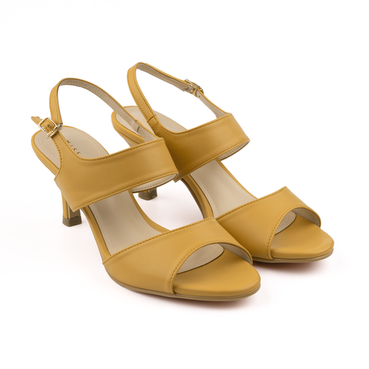 Slingback Sandal Heels by Miss Suri - Yellow