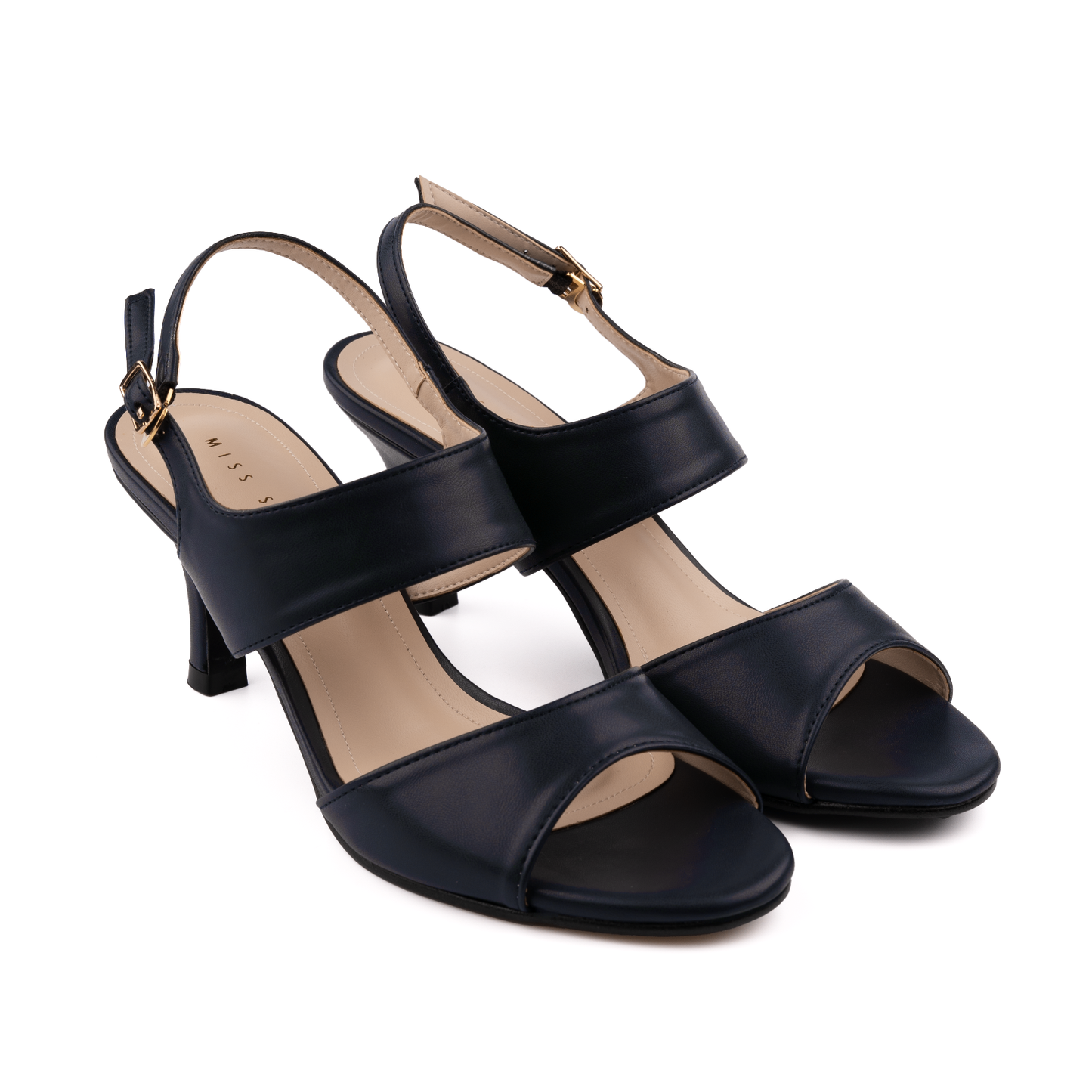 Slingback Sandal Heels by Miss Suri - Navy