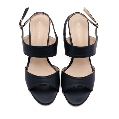 Slingback Sandal Heels by Miss Suri - Navy